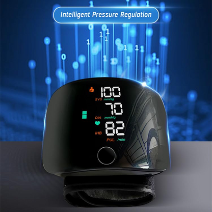 Wrist Blood Pressure Monitor – Digital LED Touch Screen BP Cuff with 99×2 Memory & Carrying Case